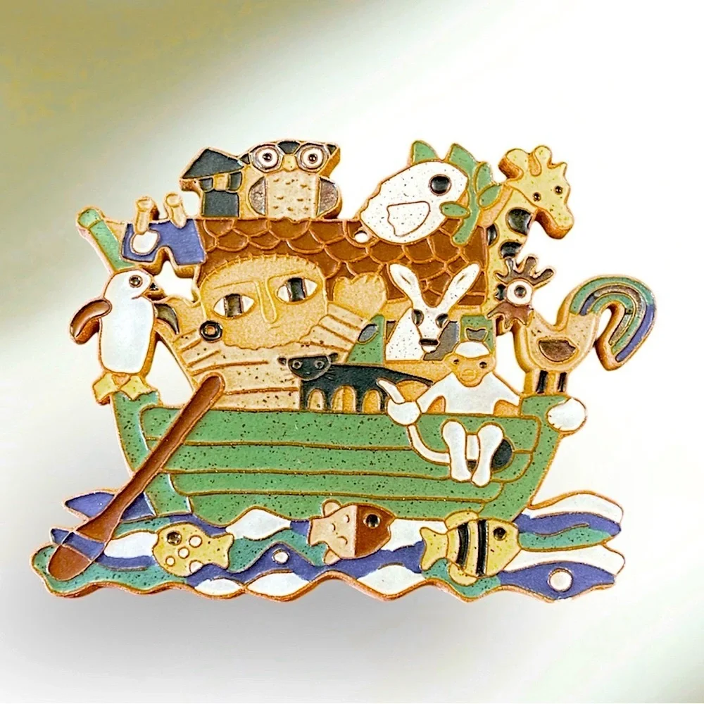 St Andrew's Abbey Pottery Noah's Ark Ceramic Piece